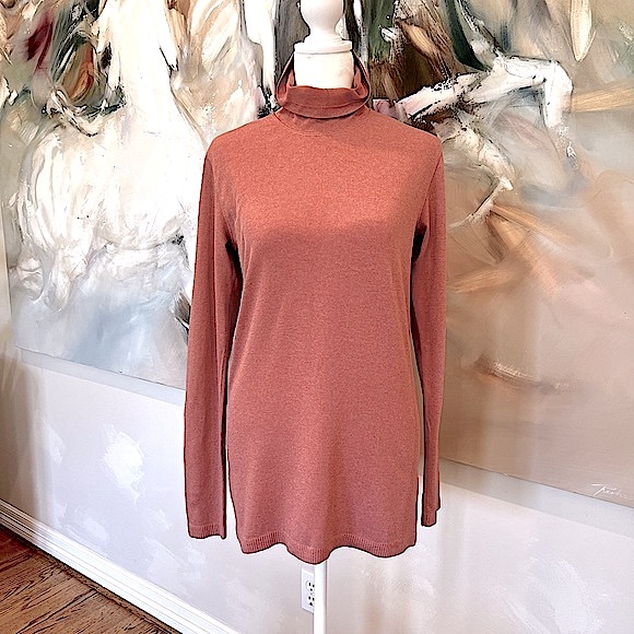 Lululemon Yin Vibes Ribbed Long Sleeve Turtleneck in Copper Clay, L (12) - Picture 3 of 14
